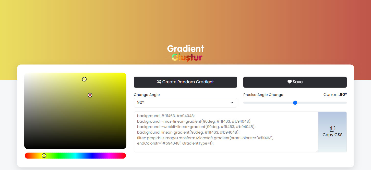 Css Gradient Kodu