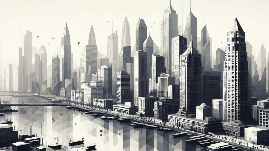 Notr Tonlar ile hazırlanmış şehir manzarası