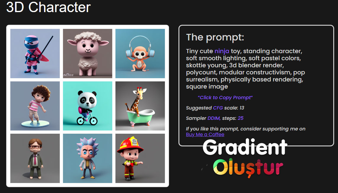 Ücretsiz prompt fikirleri