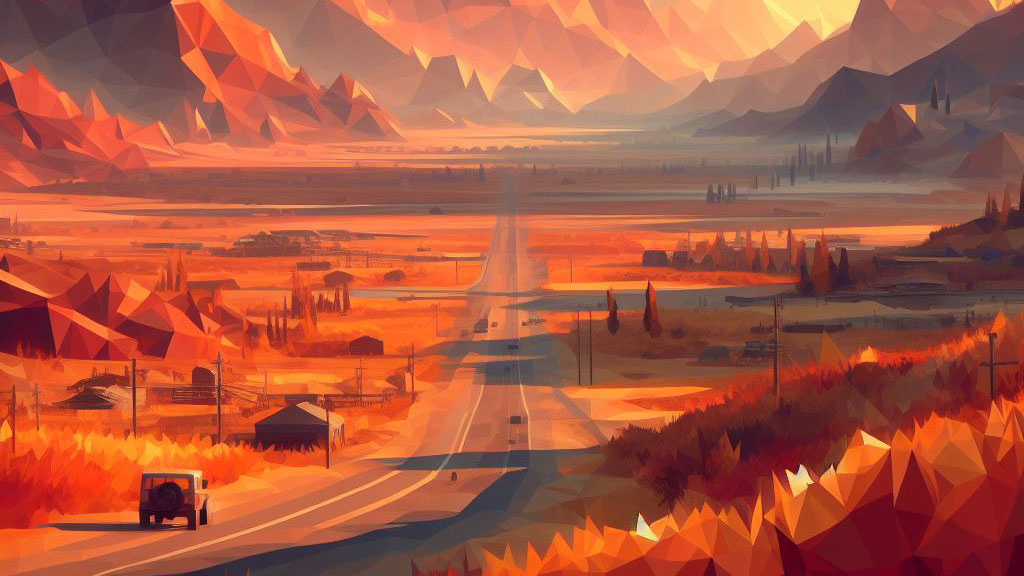 Sıcak renklerden oluşan manzara