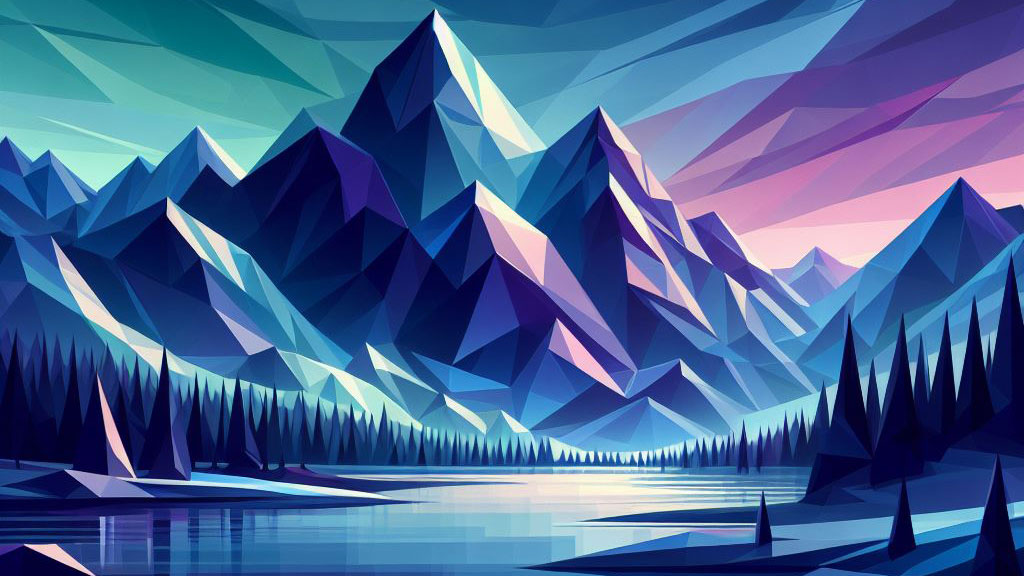 Soğuk Renklerden Oluşan Bir Manzara