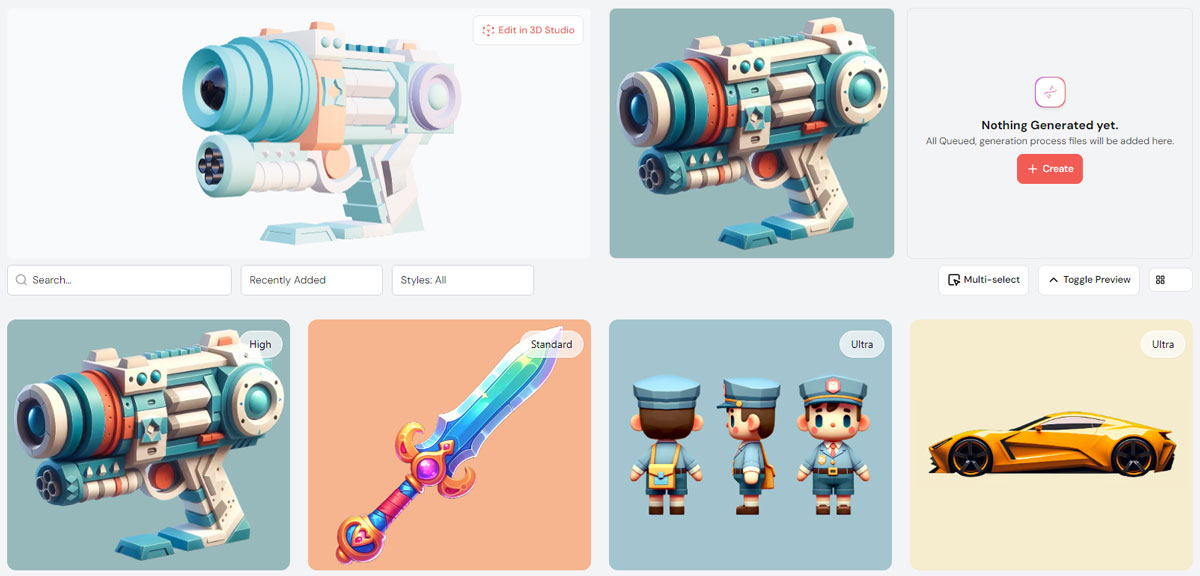 kaedim3d yapay zeka 3D modelleme