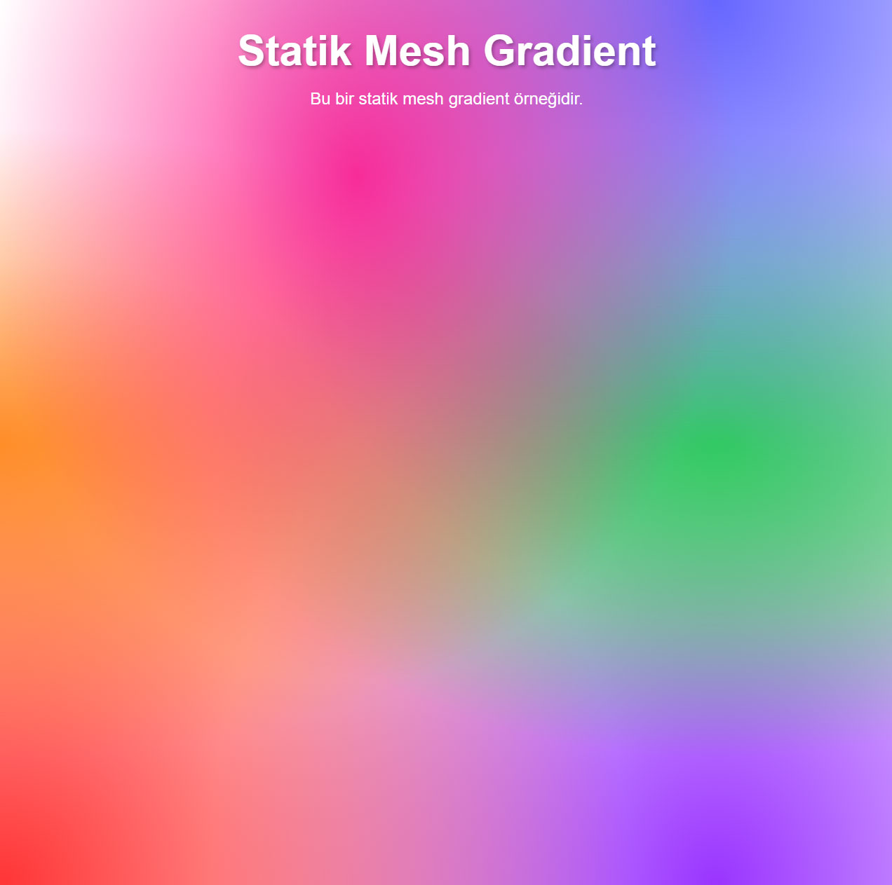 Mesh Gradient uygulaması örneği
