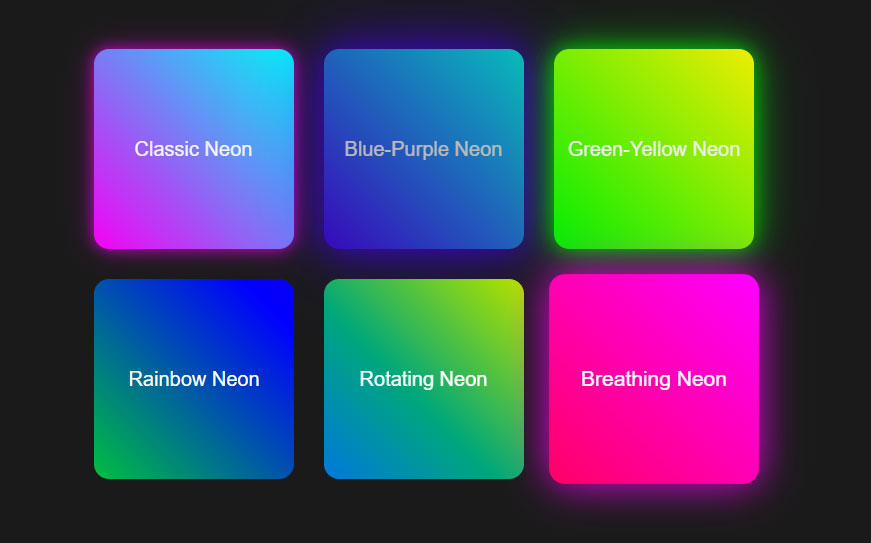 Neon Gradient uygulaması